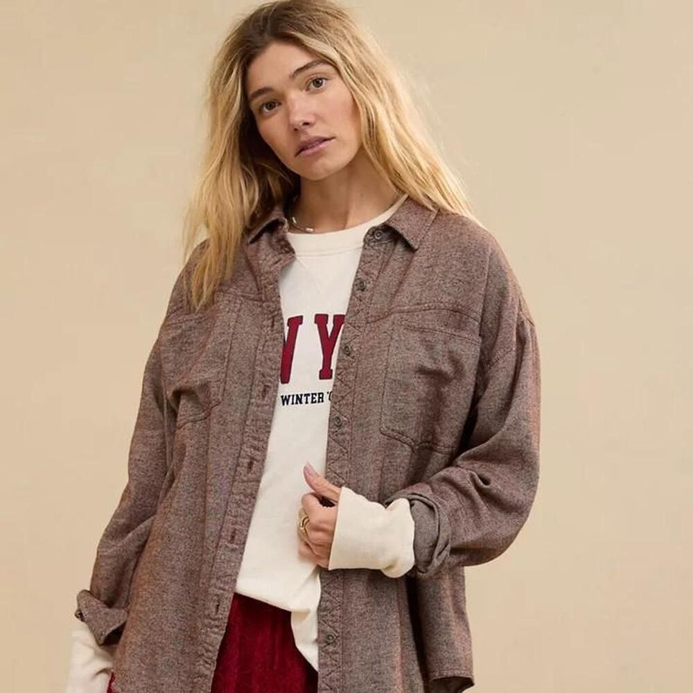 Aerie Women's Burgundy Shirt